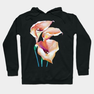 Arum Flame Calla  Lilies Booming Bouquet Hoodie